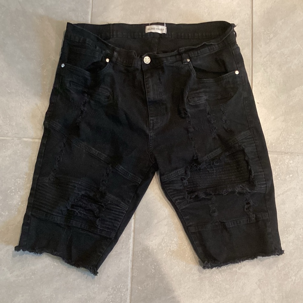 Blind Trust Black Denim Shorts